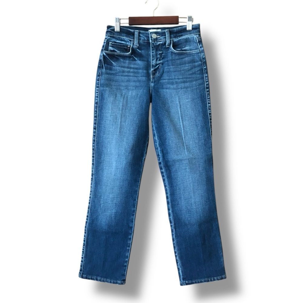 L'Agence Alexia High-Rise Crop Cigarette Jeans Cambridge Wash NWT Size 25 Denim